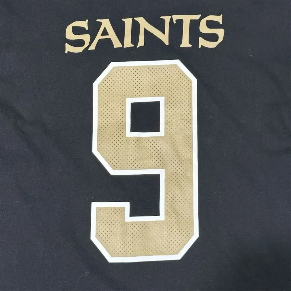 Nike Men's XL New Orleans Saints Drew Brees #9‎ Black T-Shirt